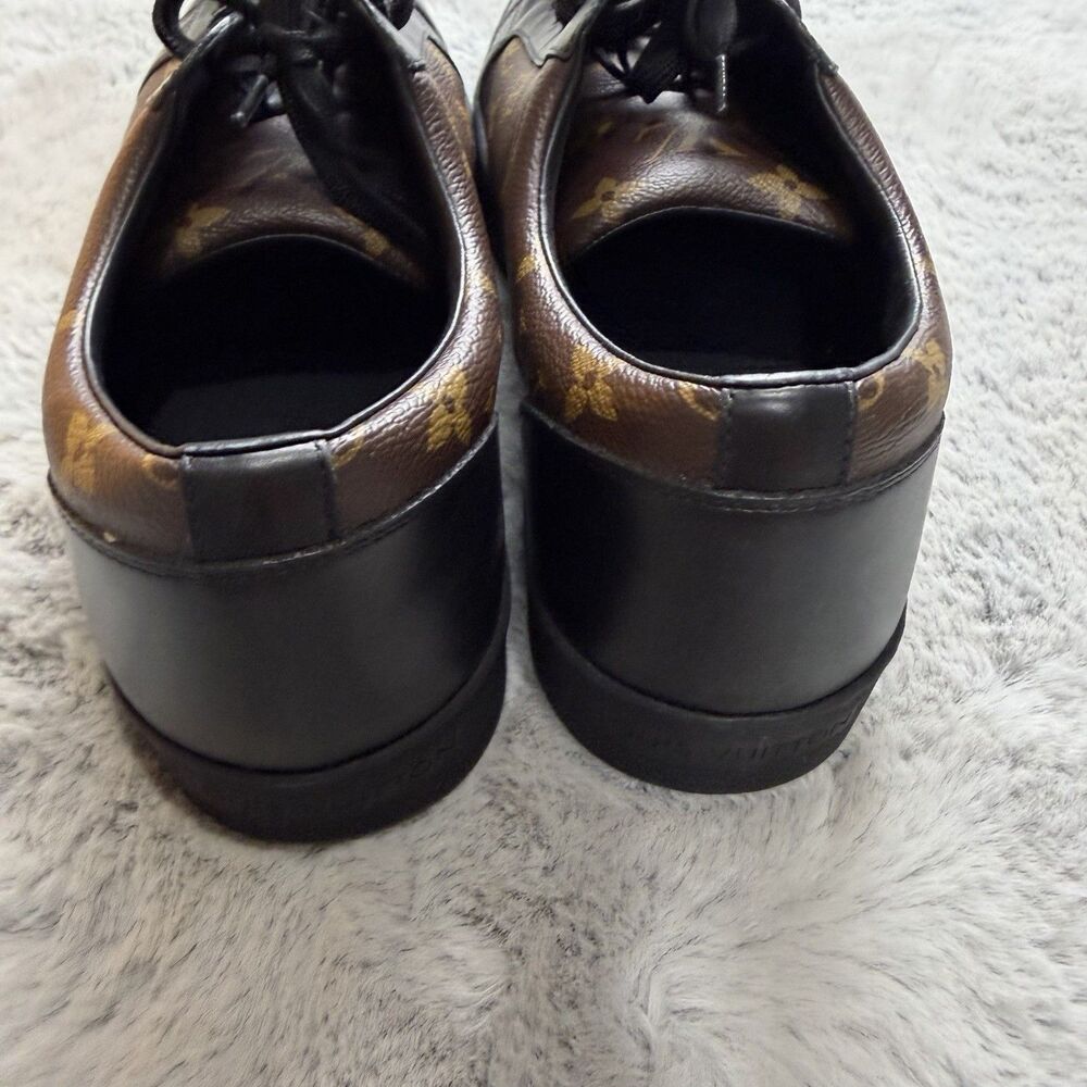 LOUIS VUITTON LV MONOGRAM BROWN SHOES SNEAKERS AUTHENTIC Size 10 - Picture 5 of 8